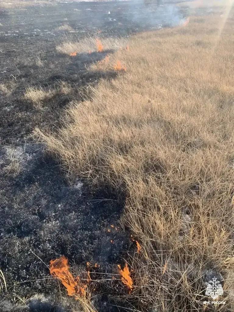 Первое возгорание сухой травы зафиксировано в Улан-Удэ