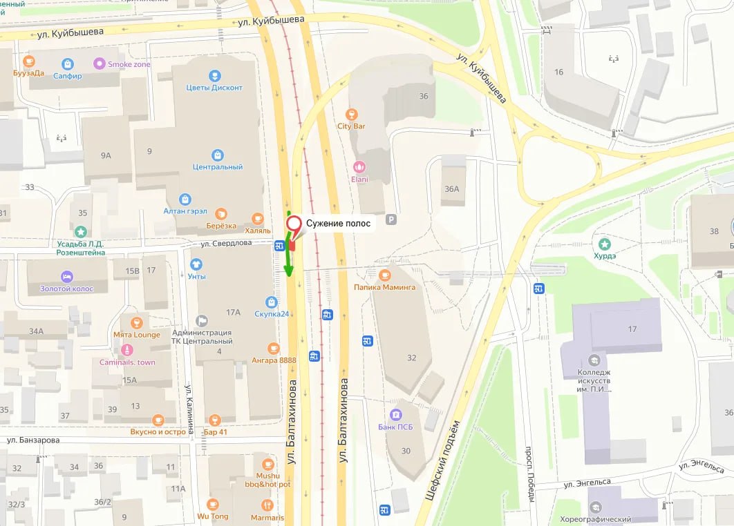 Правую полосу движения возле Центрального рынка откроют 27 марта