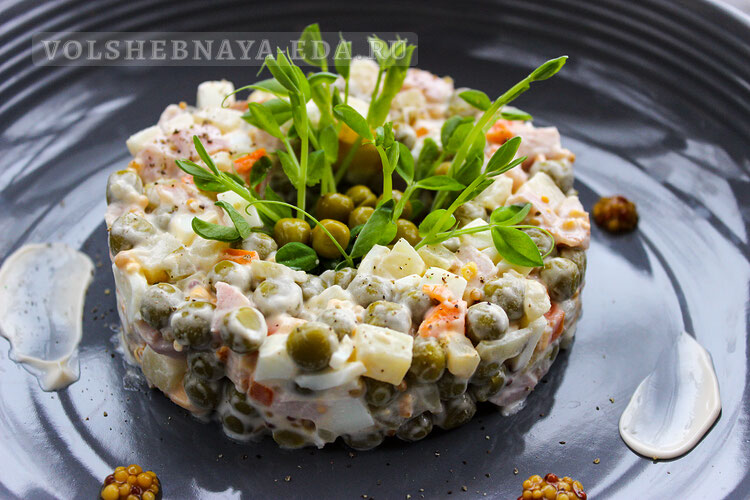 Необычное оливье: волшебная горчичная заправка