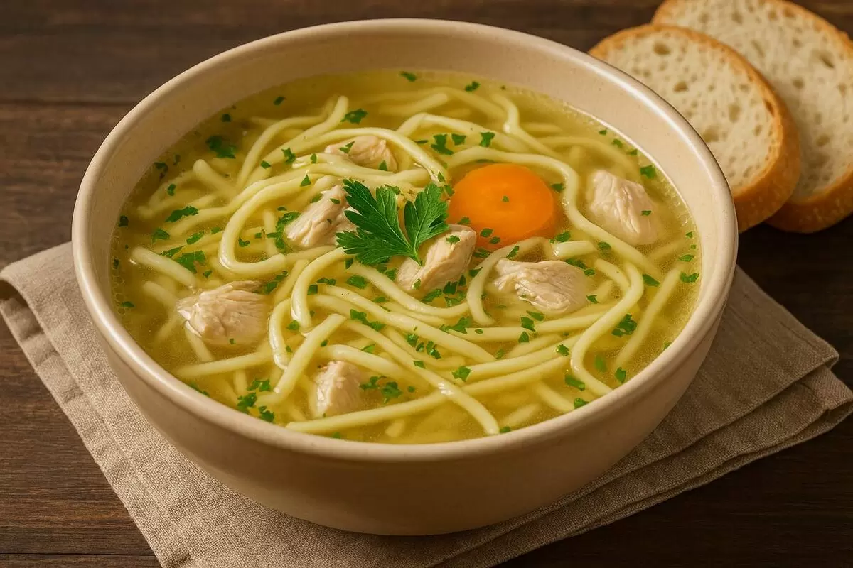 Классика домашней кухни: куриный суп с лапшой, как в детстве