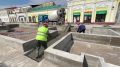 Работы на Арбате идут по графику и охватывают сразу несколько направлений: от прокладки инженерных коммуникаций до создания элементов ландшафтного дизайна