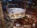 Очередной пожар полностью уничтожил гараж и автомобиль