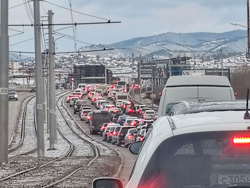Пробка на Удинском мосту